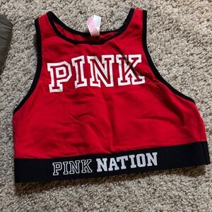 Victoria's Secret Red and Black Crop Top